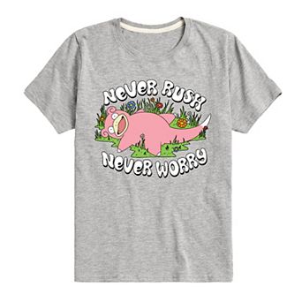 Boys 8-20 Pokémon Slowpoke Never Worry Graphic Tee