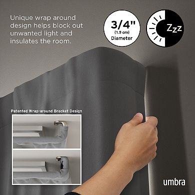 Umbra Twilight 3/4 Rod 66-144-in. Matte Nickel Rod