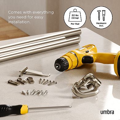Umbra Twilight 3/4 Rod 66-144-in. Matte Nickel Rod