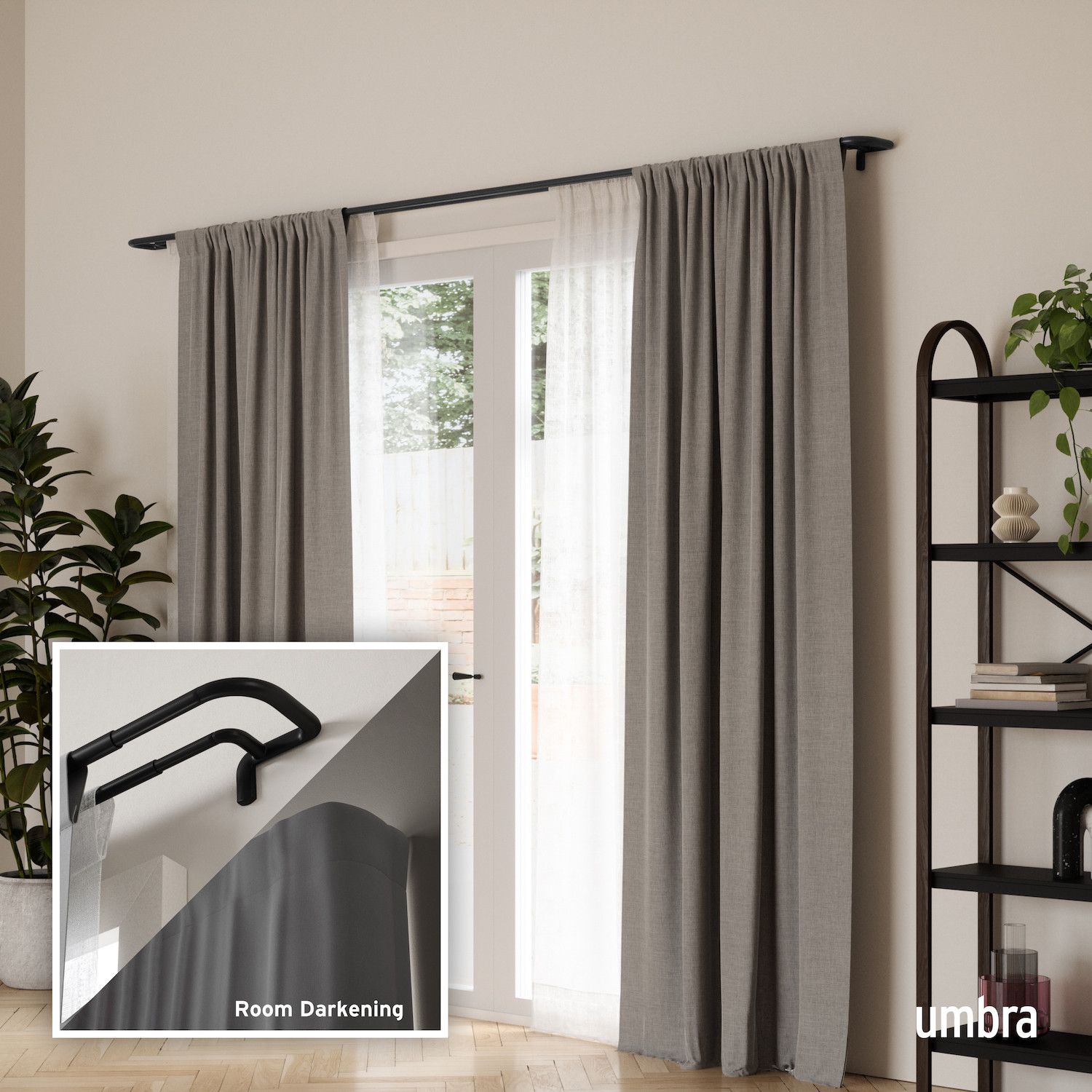 Umbra Twilight 3/4-in. Wrap-Around Double Drapery Curtain Rod