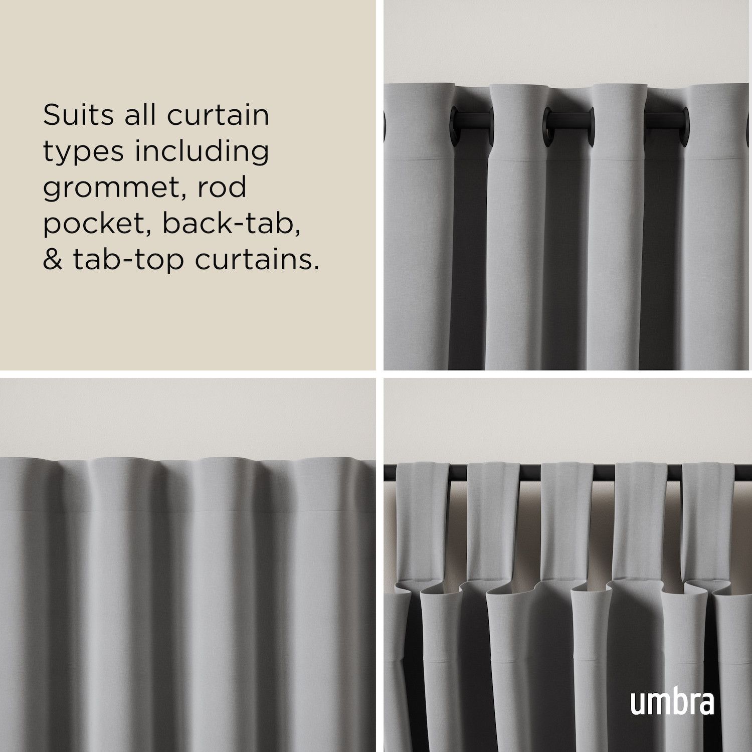 Umbra Twilight 3/4-in. Wrap-Around Double Drapery Curtain Rod