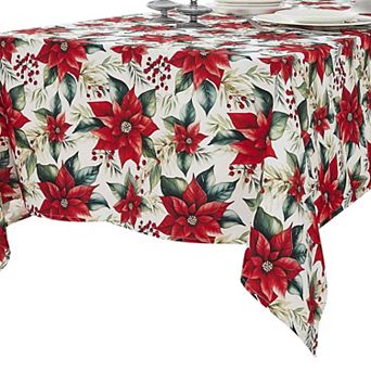 Avanti Poinsettia Tablecloth