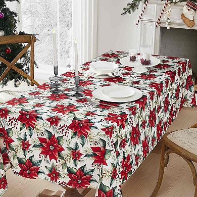 Avanti Poinsettia Tablecloth