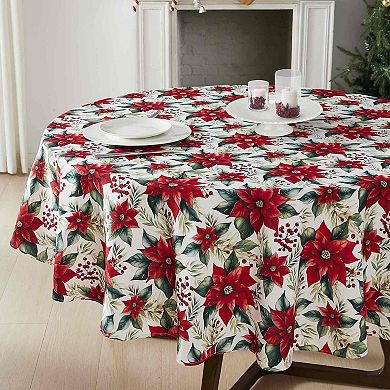 Avanti Poinsettia Tablecloth