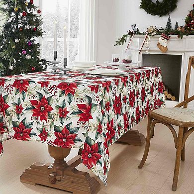 Avanti Poinsettia Tablecloth