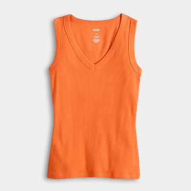 Women's Sonoma Goods For Life® Rib V-Neck Tank Top