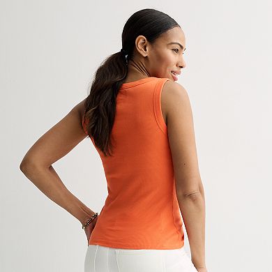Women's Sonoma Goods For Life® Rib V-Neck Tank Top