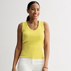 Womens Yellow Sleeveless Tops, Clothing | Kohl's