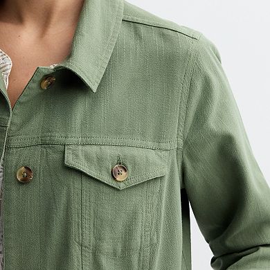 Women's Croft & Barrow® Linen-Like Jacket