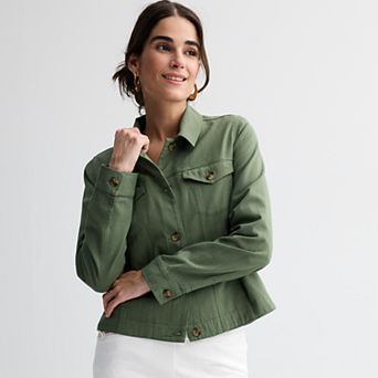 Women's Croft & Barrow® Linen-Like Jacket