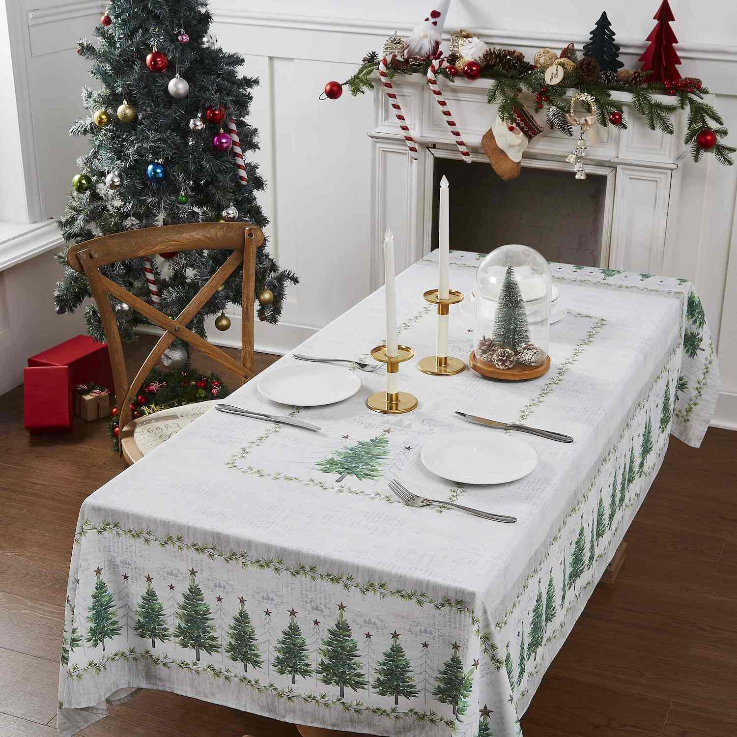 Avanti Linens Collezione Trees - Copri Scatola Fazzoletti In Resina Con Alberi 3D E Stelle, Multicolore - 3