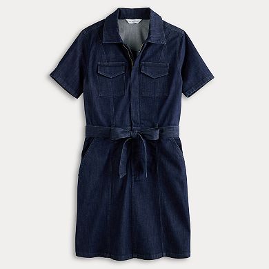 Women's Nine West Tie-Waist Denim Dress