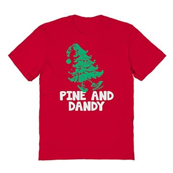 Men's Pine Christmas Dandy Christmas Graphic Tee