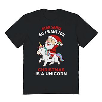Men's Dear Santa Unicorn Christmas Graphic Tee