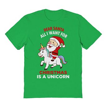 Men's Dear Santa Unicorn Christmas Graphic Tee