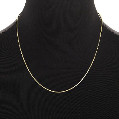 PRIMROSE Silver Tone Square Snake Chain Necklace