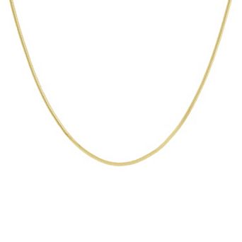 PRIMROSE Silver Tone Square Snake Chain Necklace