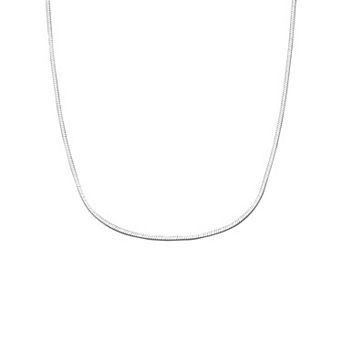 PRIMROSE Silver Tone Square Snake Chain Necklace