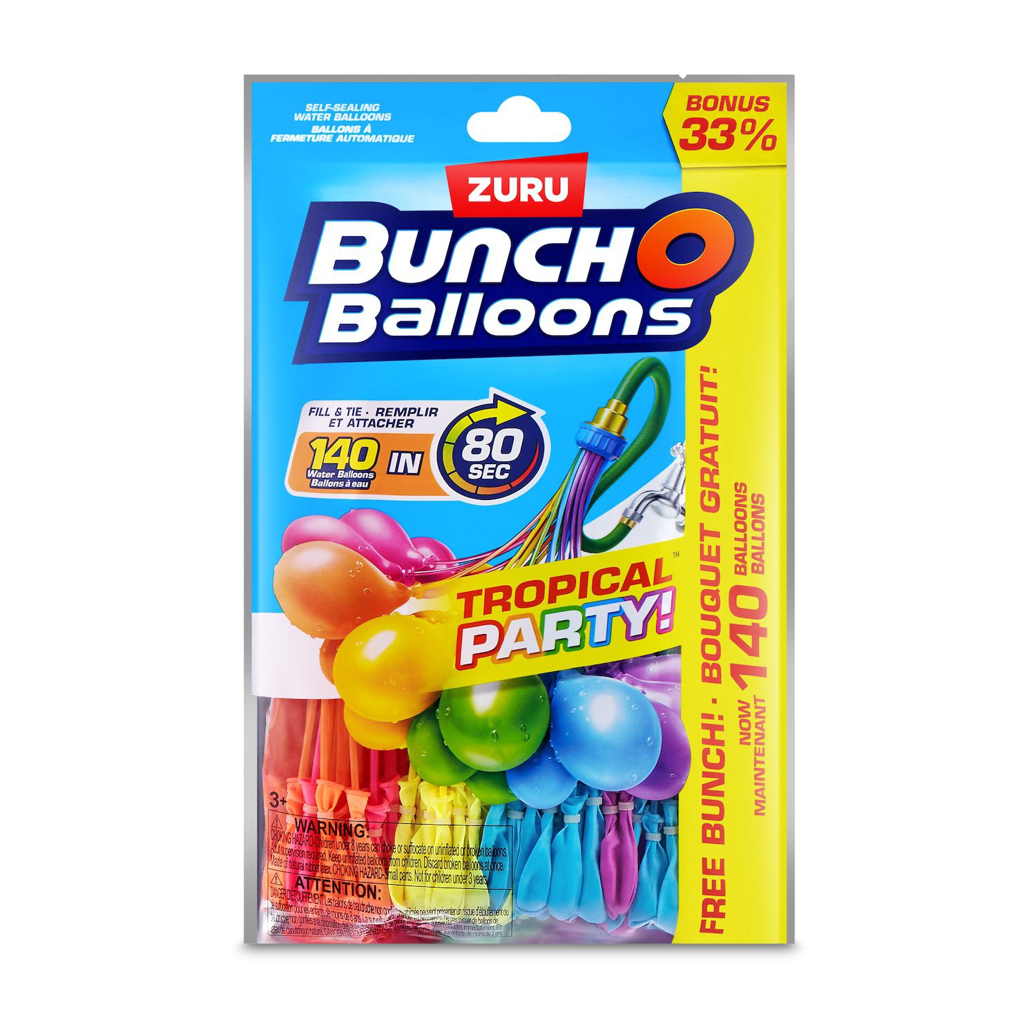 Детские игрушки Bunch O Balloons Tropical Party Self-Sealing Water Balloons