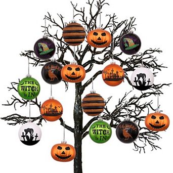 Halloween Ornament Round Ball 16 pc Set