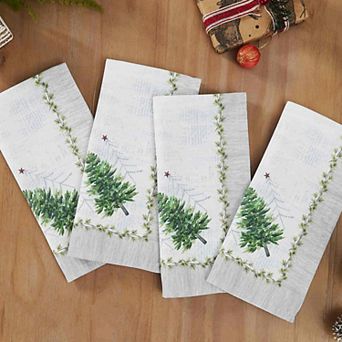 Avanti Trees 4 pc Dinner Napkin Set