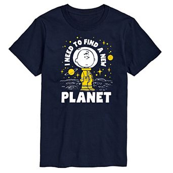 Big & Tall Peanuts Charlie Brown Another Planet Graphic Tee