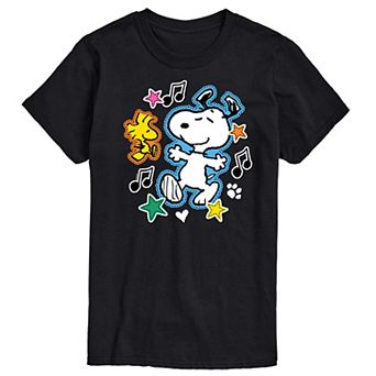 Big & Tall Peanuts Snoopy & Woodstock Patches Graphic Tee