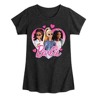 Girls 7-16 Barbie® Group Hearts Graphic Tee