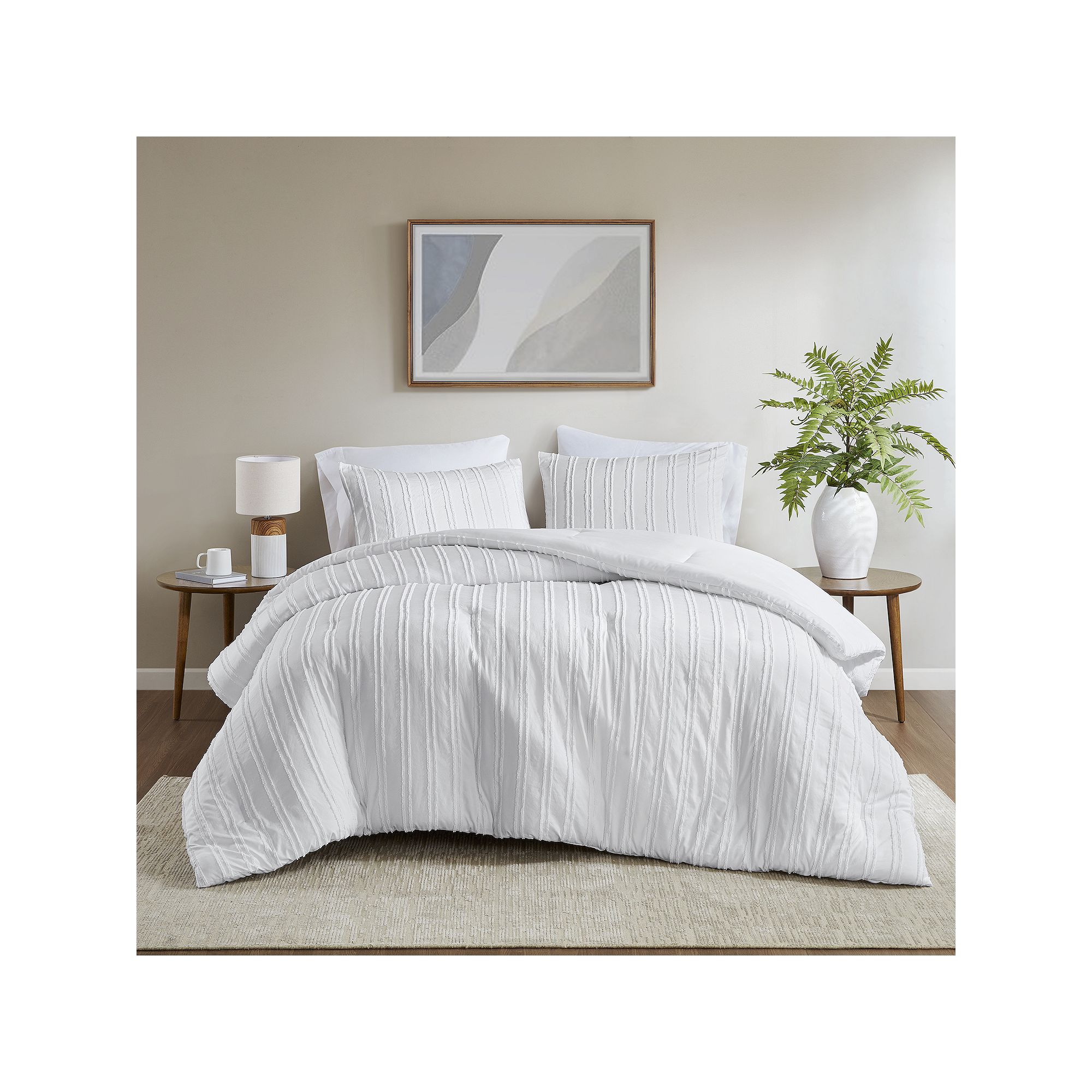 510 Design Percy Comforter Set, White