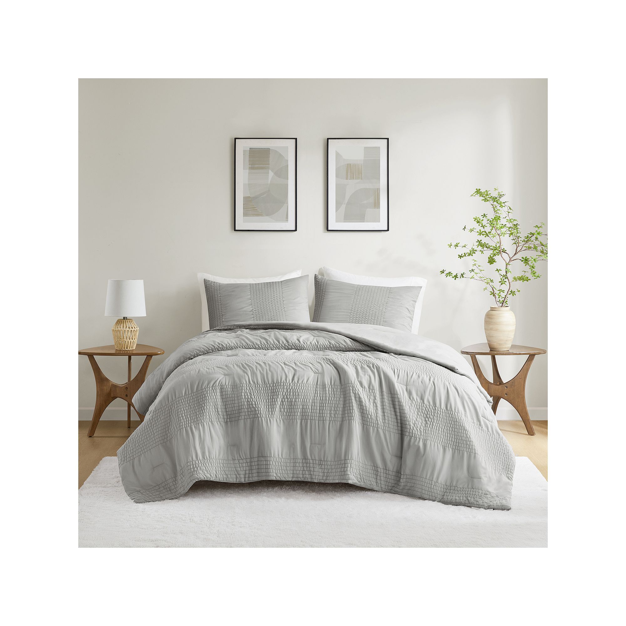 510 Design Quinn Comforter Set, Gray
