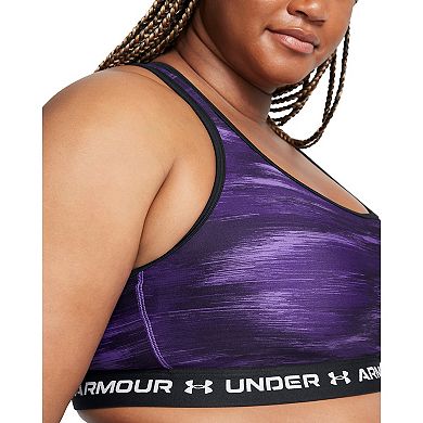 Plus Size Under Armour Crossback Mid Print Bra