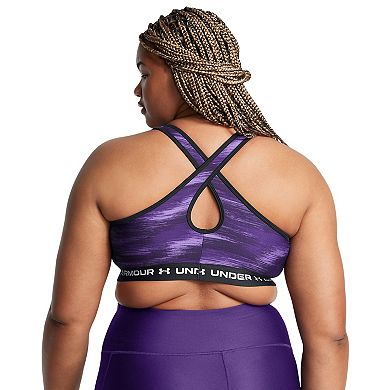 Plus Size Under Armour Crossback Mid Print Bra