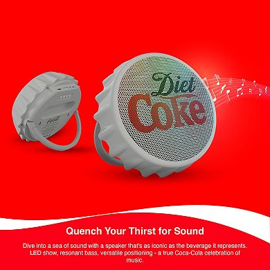 Diet-Coke/Coca-Cola Bottle Cap Shape Speaker, Fm Radio, Kickstand, Wall Mountable, Led Lights