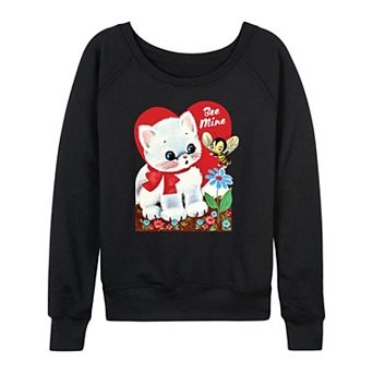 Women's Bee Mine Vintage Valentine's French Terry Long Sleeve Tee