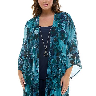 Plus Size Luxology 3-pc. Cardigan, Tank Top & Pant Set