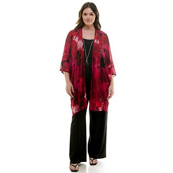 Plus Size Luxology 3 pc Cardigan, Tank Top & Pant Set
