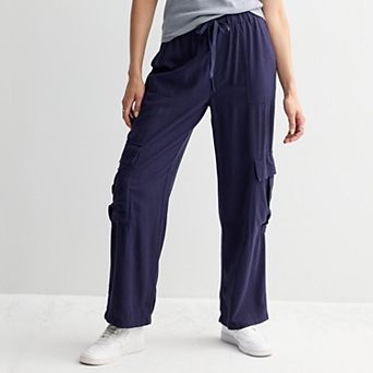 Juniors' Vanilla Star Linen Cargo Pants