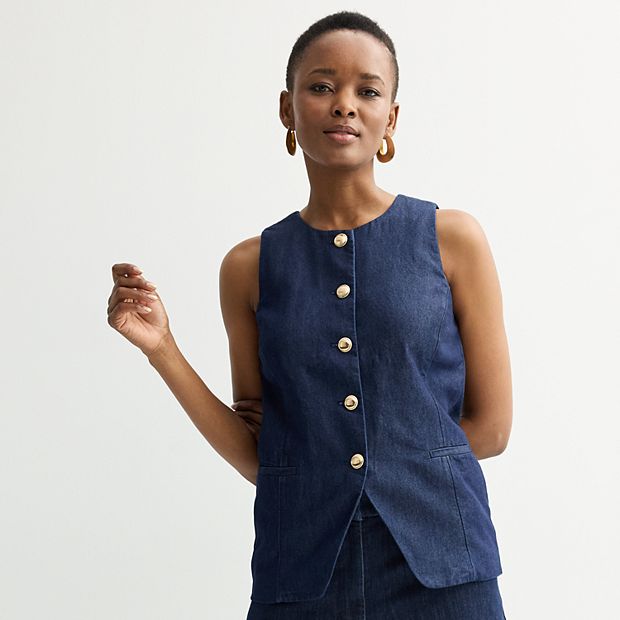 Women's Nine West Highneck Tailored Vest