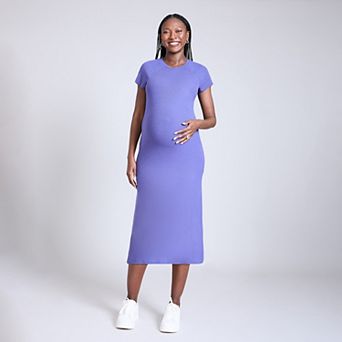 Maternity Motherhood® Ribbed Raglan Midi Dress