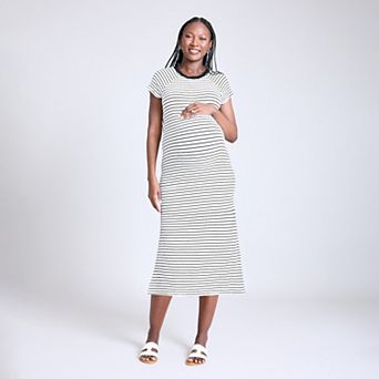 Maternity Motherhood® Ribbed Raglan Midi Dress