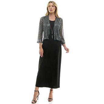 Women's Luxology 3 pc Poncho & Midi Dress Set