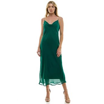 Women's Luxology Novelty Trim Chain Strap Slip Maxi Dress