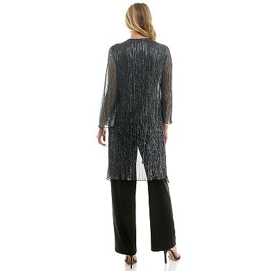 Women's Luxology 2Fer Pant Set With Attached Tank And Detachable Necklace
