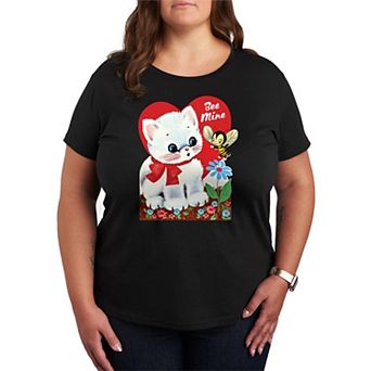 Plus Size Bee Mine Vintage Valentine's Graphic Tee