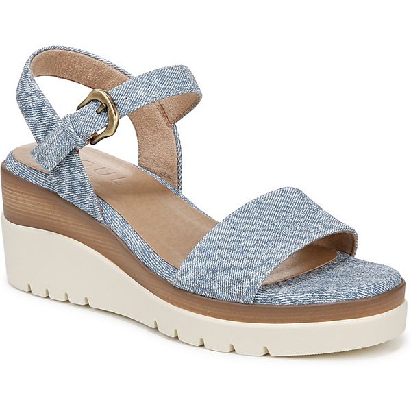 SOUL Naturalizer Graciela Women's Wedge Sandals - Light Denim (9 WIDE)