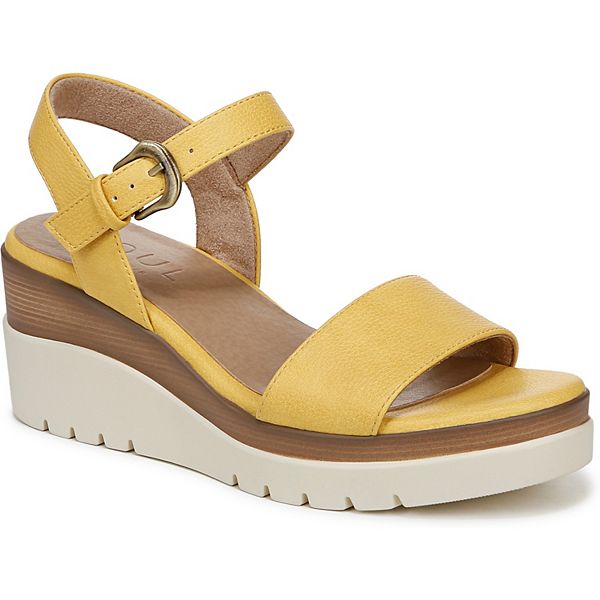SOUL Naturalizer Graciela Women's Wedge Sandals - Yellow (6)