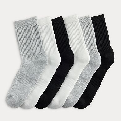 Women's FLX 6-Pack Athletic Half Crew Striped Socks