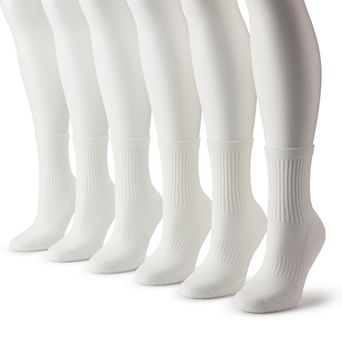 Women's FLX 6-Pack Athletic Half Crew Striped Socks