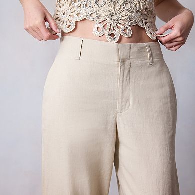 Petite LC Lauren Conrad Drapey Elastic Back Trouser Pants