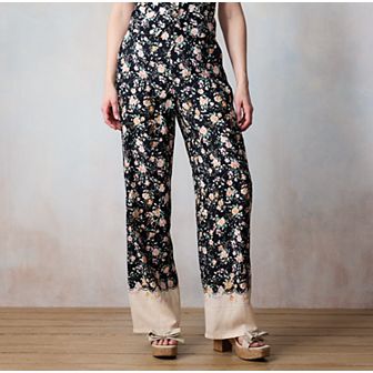 Petite LC Lauren Conrad Drapey Elastic Back Trouser Pants